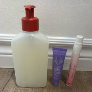 Red Pump Bottle and Makeup Set